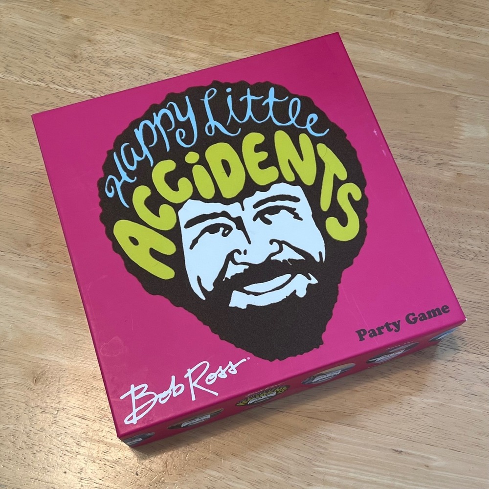 Bob Ross Happy Little Accidents Party Game Big G Creative Drawing Game Unused